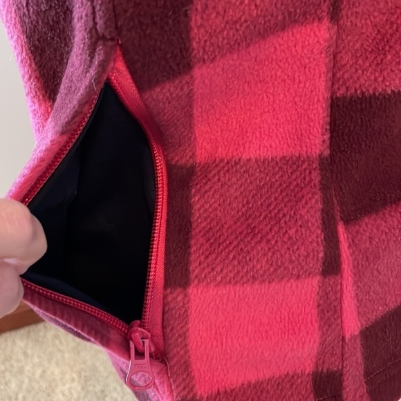 Columbia Fleece Vest SZ M Pink Flannel Full Zip Soft and Warm Women - Picture 6 of 14